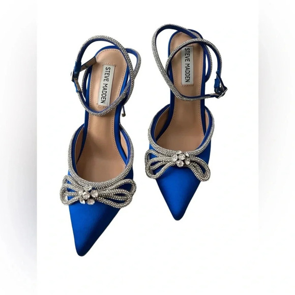 Steve Madden LEIA Sandal Cobalt Blue Heels in size 9 - Picture 2 of 5